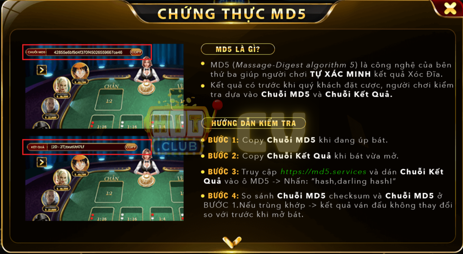 Công nghệ MD5 đảm bảo công bằng tuyệt đối